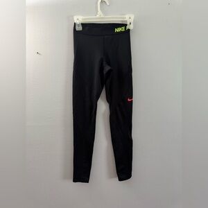 Nike Black and Pink Leggings